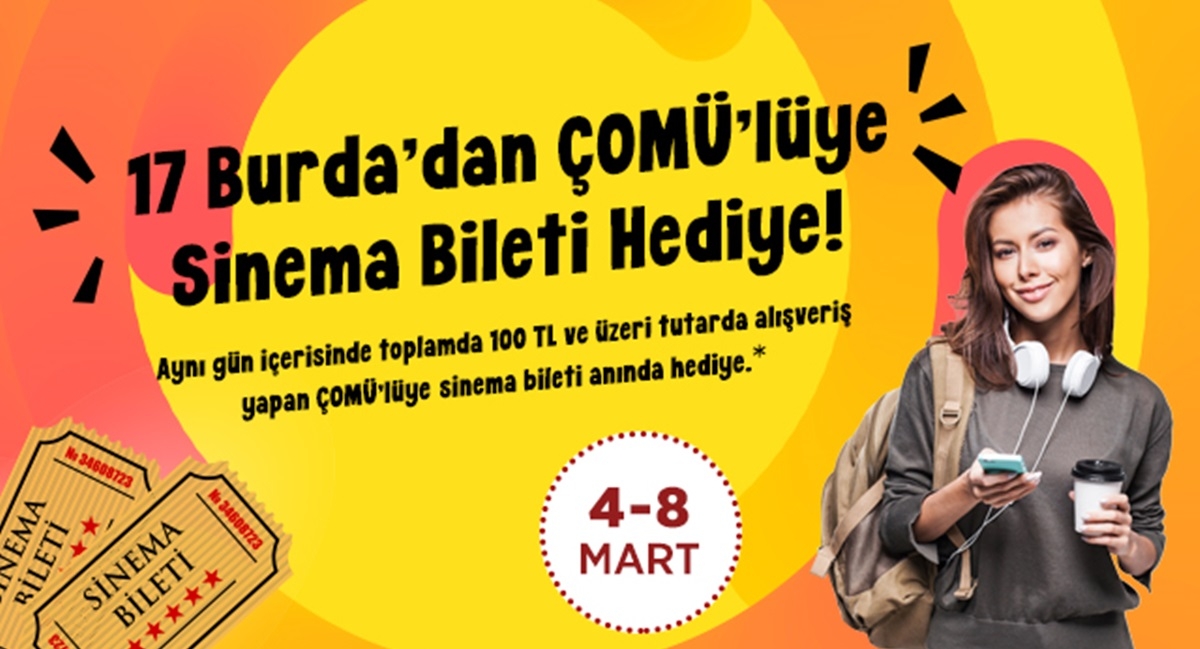 ÇOMÜ’lüye sinema bileti müjdesi