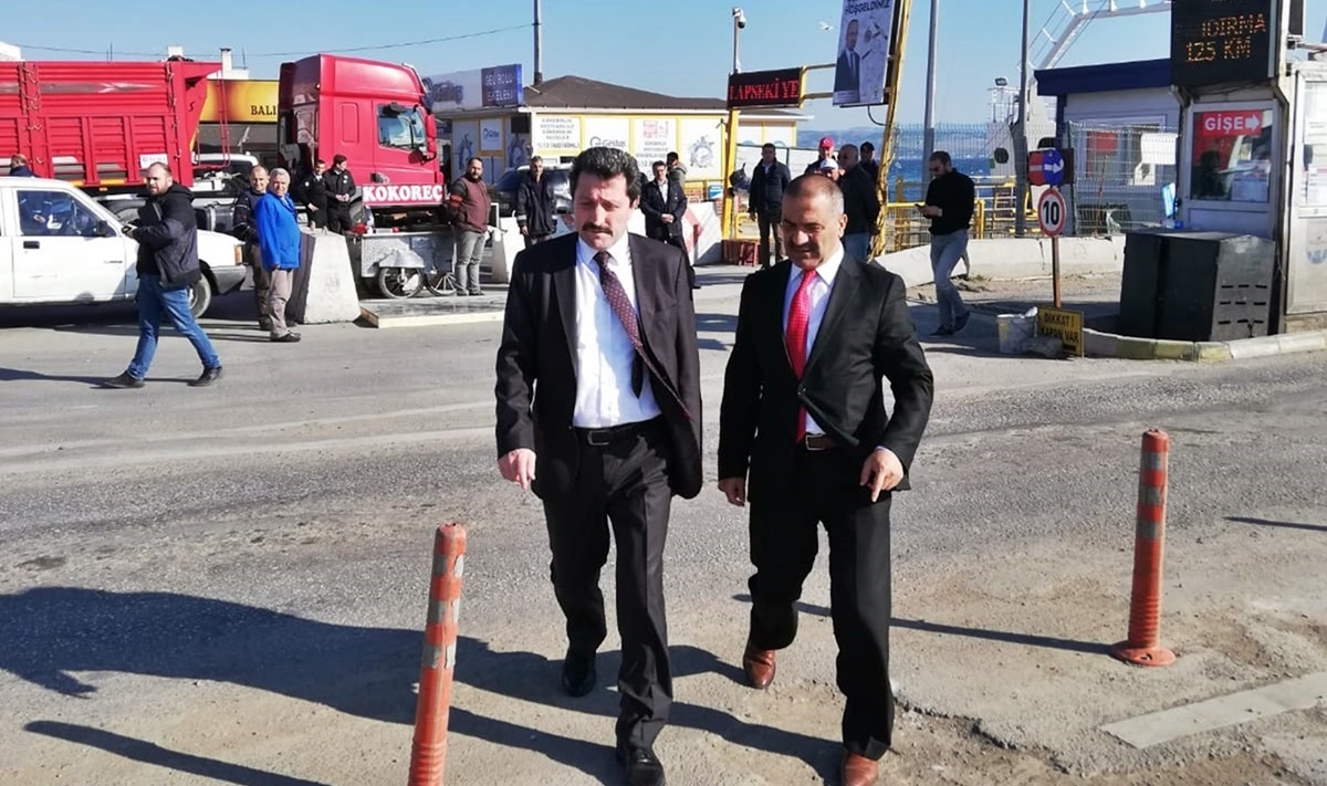 Vali Tavlı, Gelibolu Feribot iskelesini inceledi