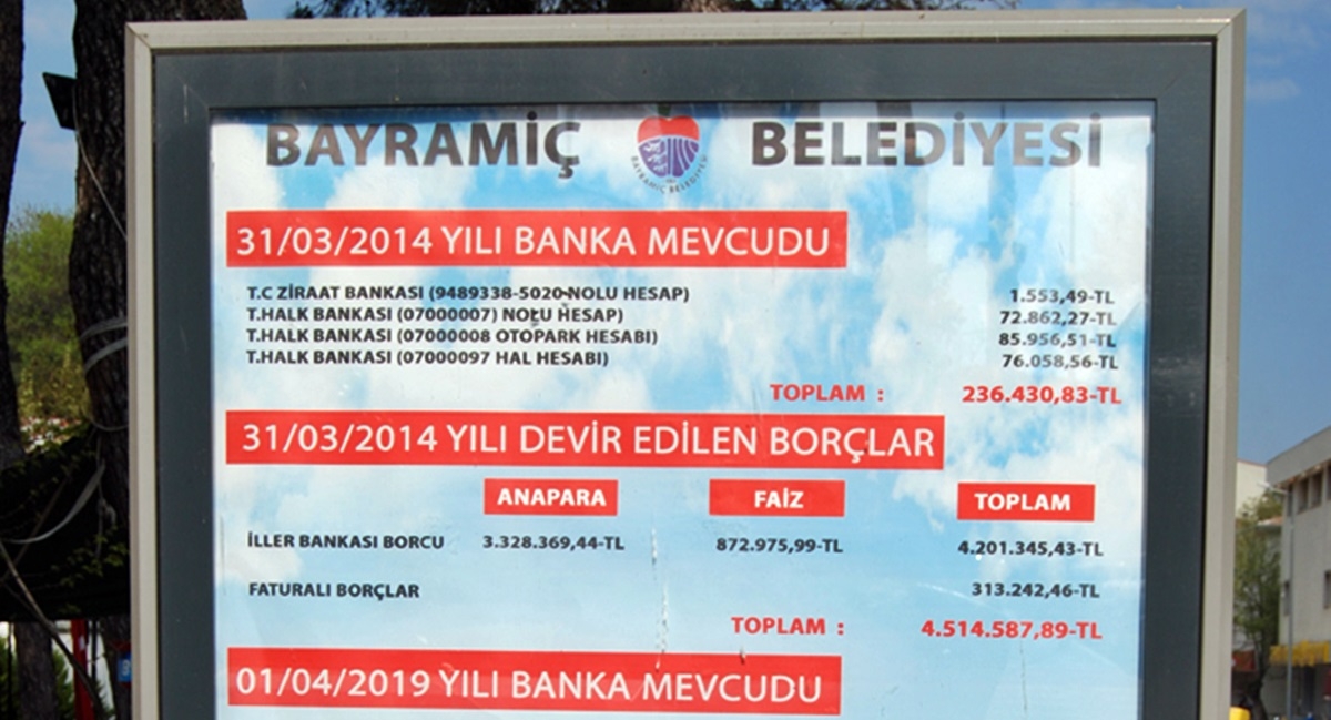 Belediye’nin borçları halkın önünde