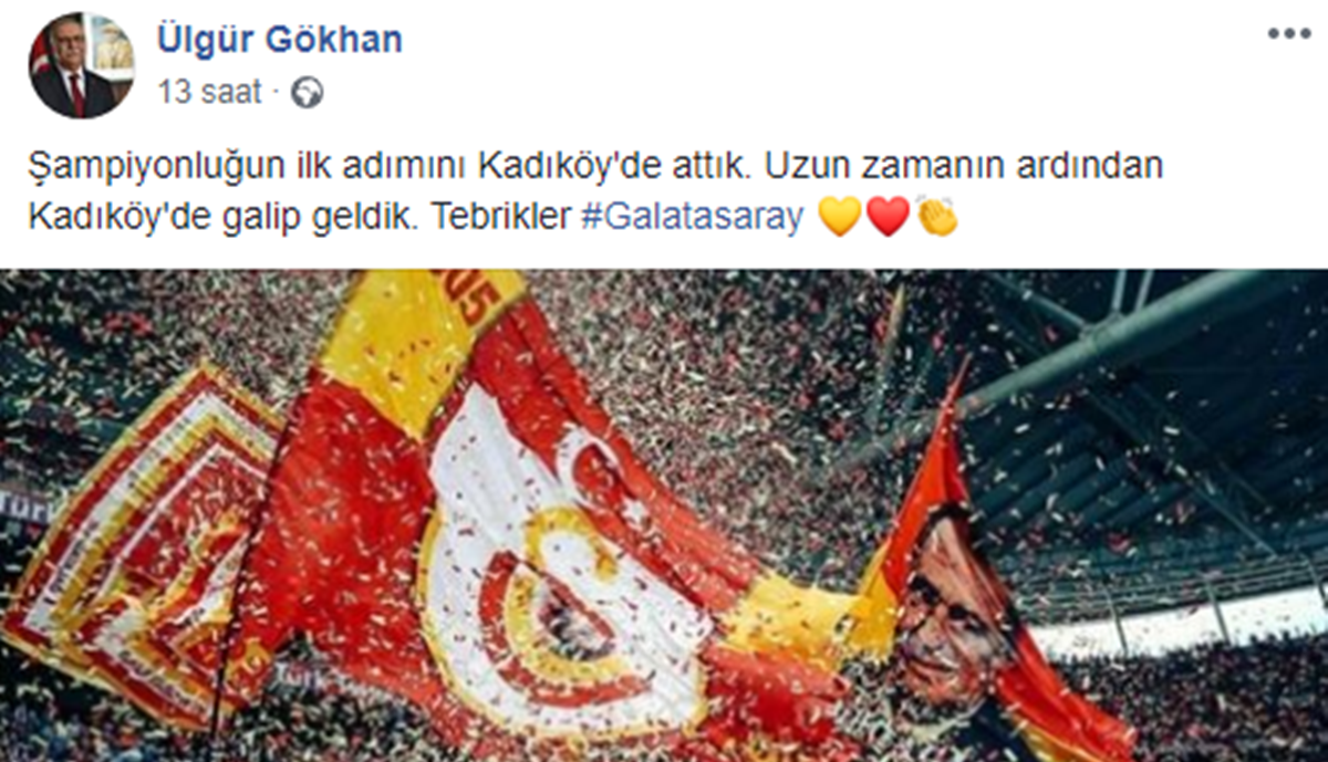 Cimbomlu Başkandan tebrik