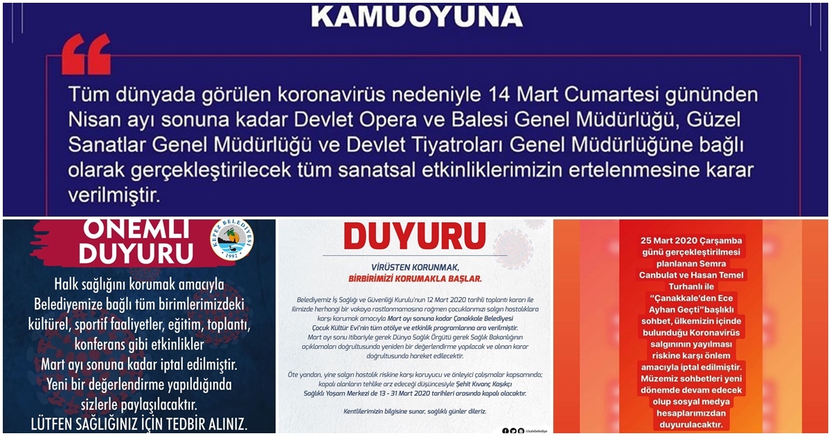 Etkinliklere corona engeli!