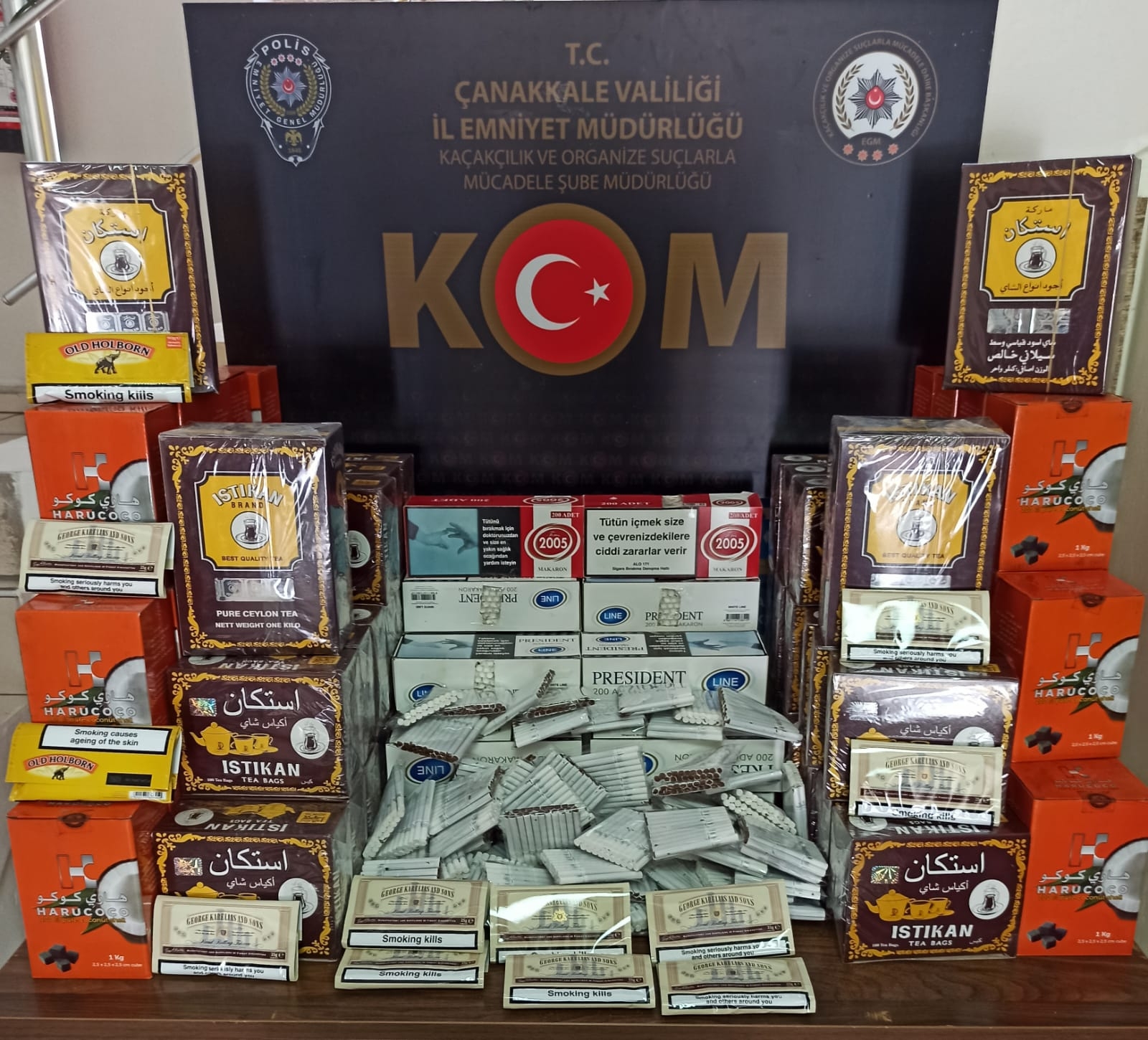 Kaçak tütünlere el konuldu