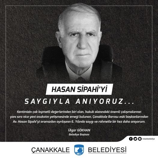 Başkan Gökhan’dan Hasan Sipahi’yi anma mesajı
