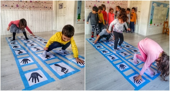 Küçük eller ve küçük ayaklar iş başında