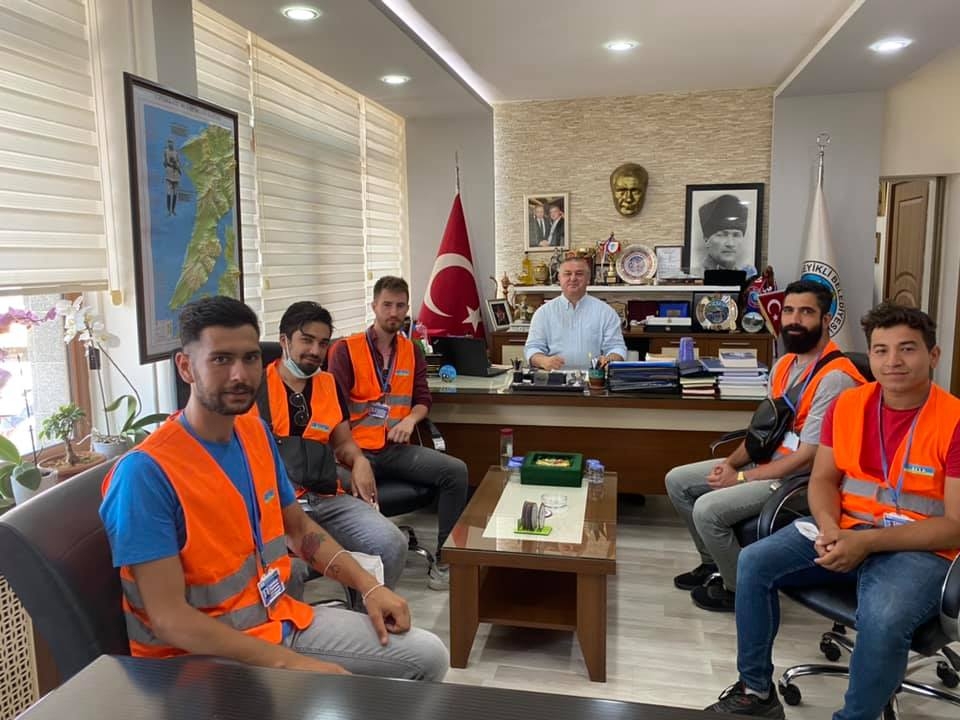 Doğalgaz ekibi ile bir arada