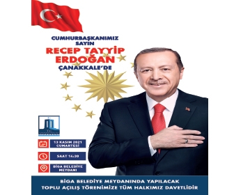 Cumhurbaşkanı Erdoğan Biga'ya geliyor