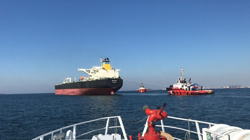 Boğaz’da kuru yük gemisi arızalandı