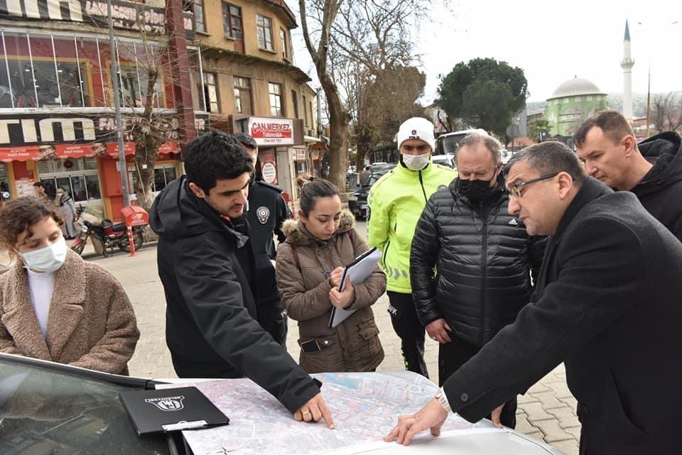 Şehir içi trafiği düzenlemek için çalışıyorlar