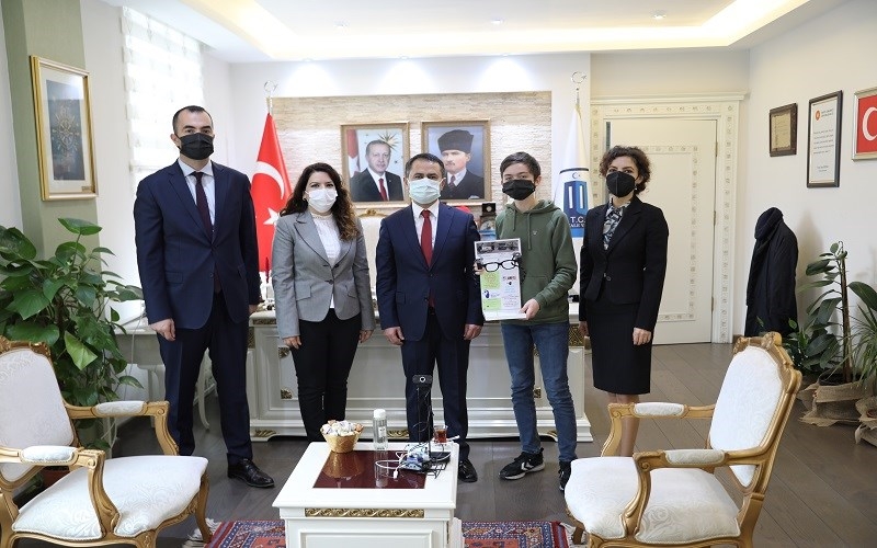 Proje sahibi öğrenci Vali Aktaş’la görüştü