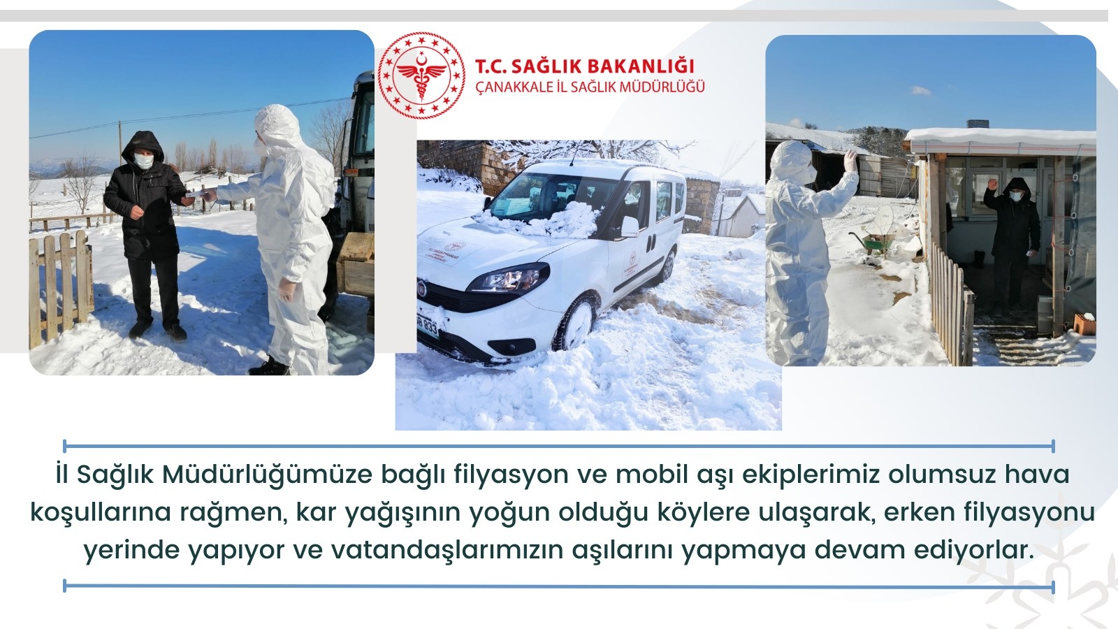 Olumsuz hava şartlarına rağmen çalışıyorlar