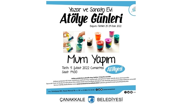 Mum Yapım Atölyesi düzenlenecek