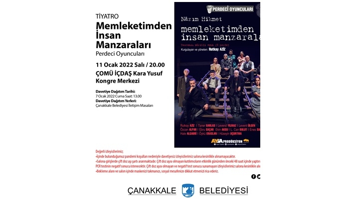 ‘Memleketimden İnsan Manzaraları’ sahnelenecek