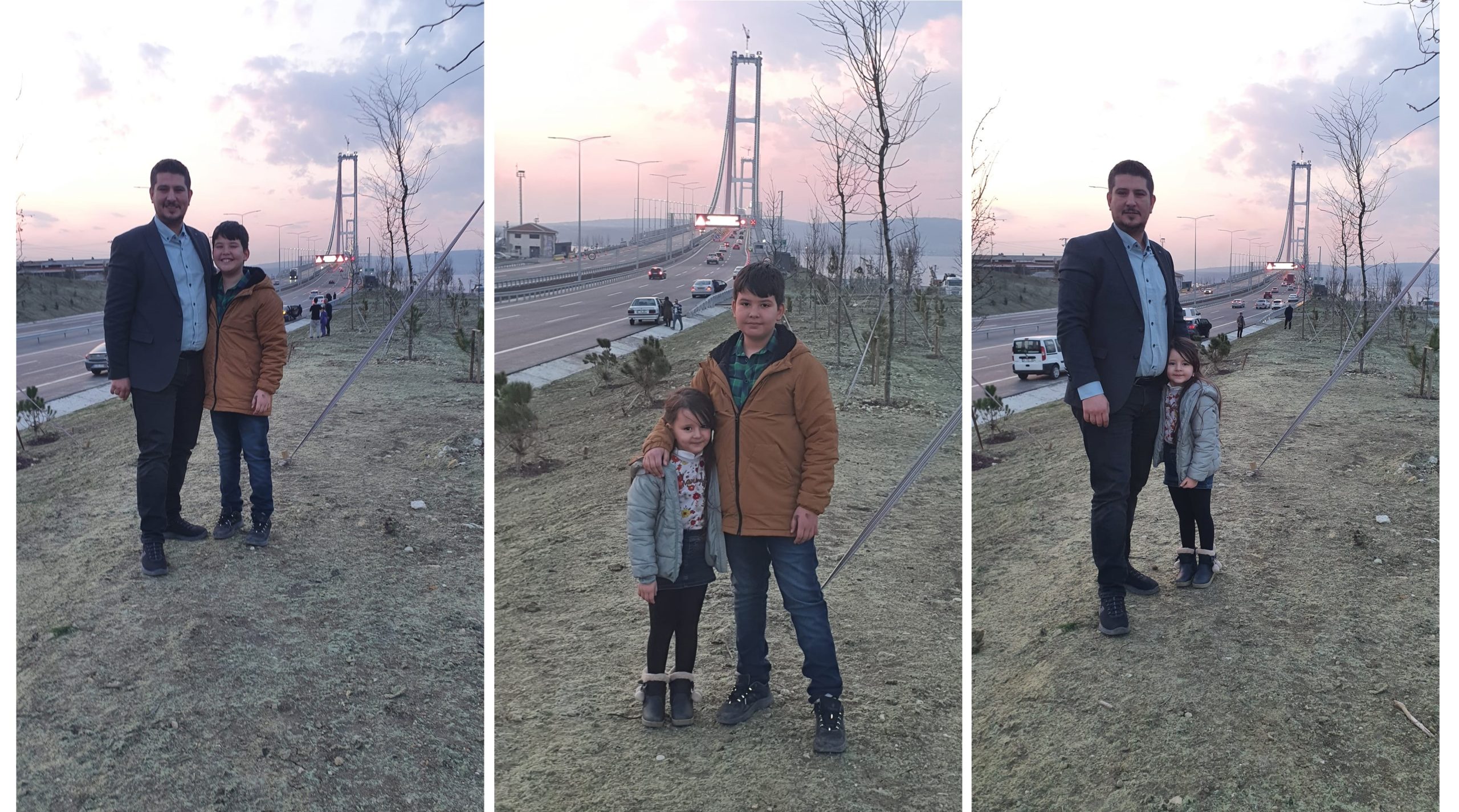 Köprüde poz verdiler