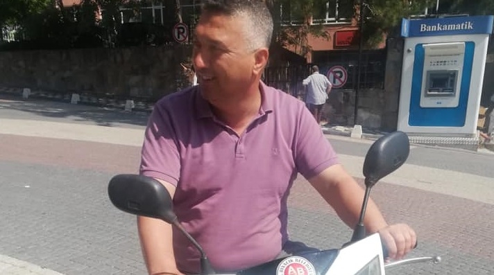 Çalışmaları motosikleti ile yerinde inceledi
