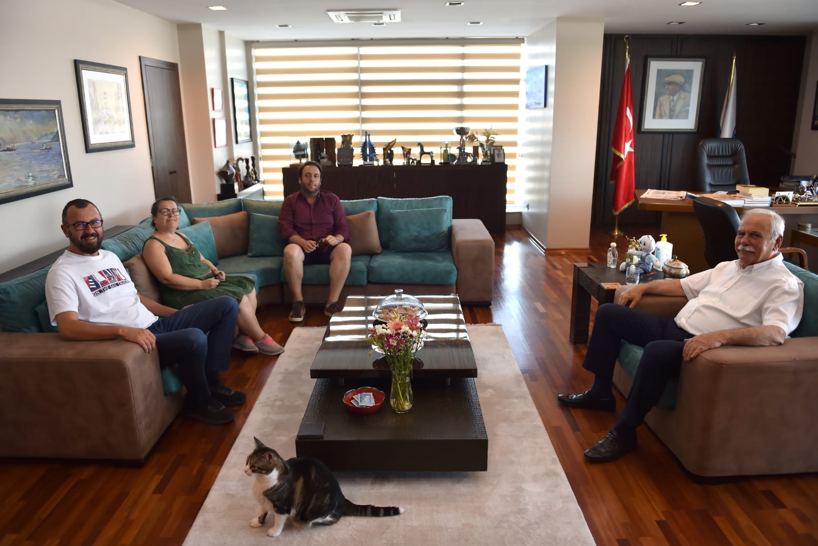 Başkan Gökhan konuklarını ağırladı