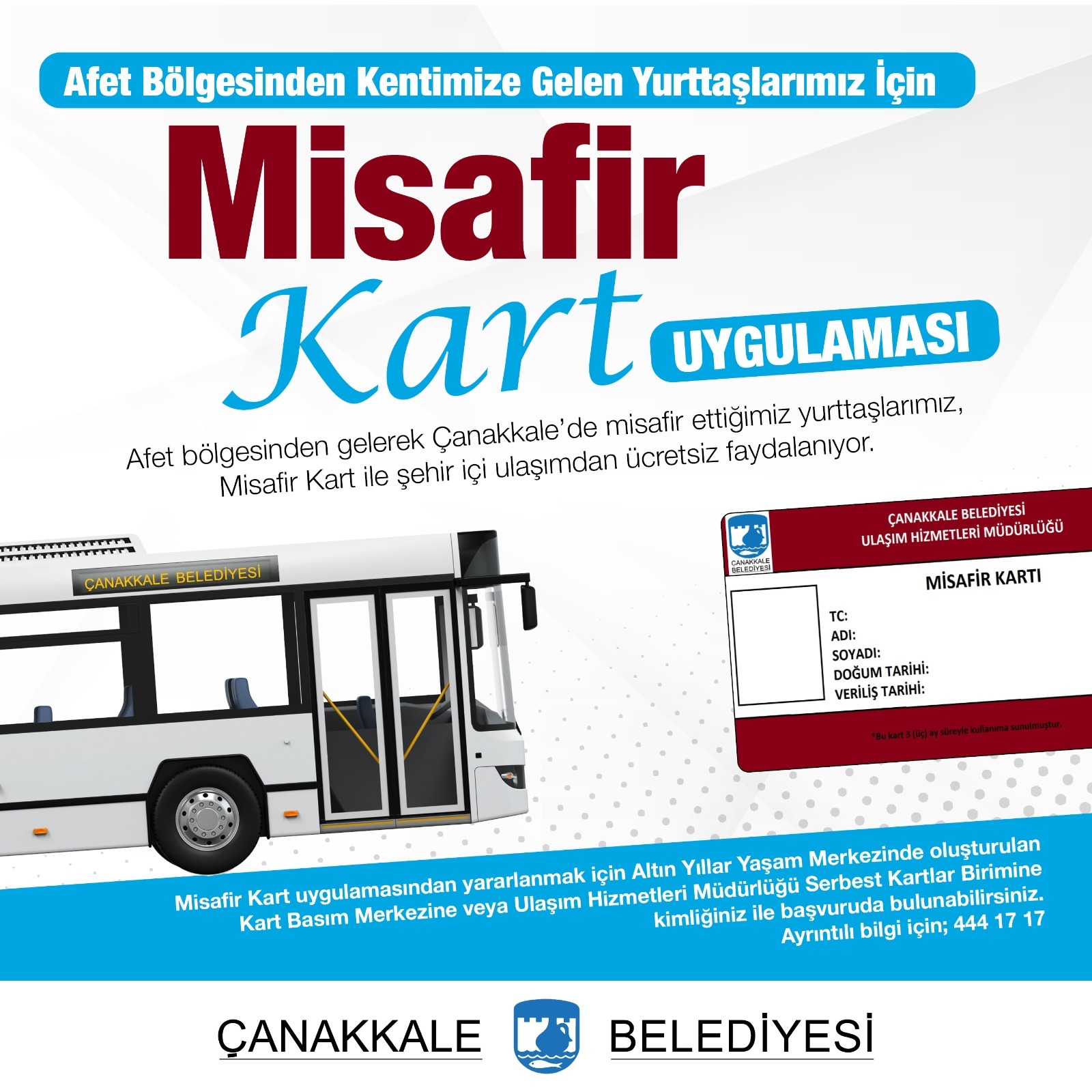 Depremzedeler için misafir kart çıktı