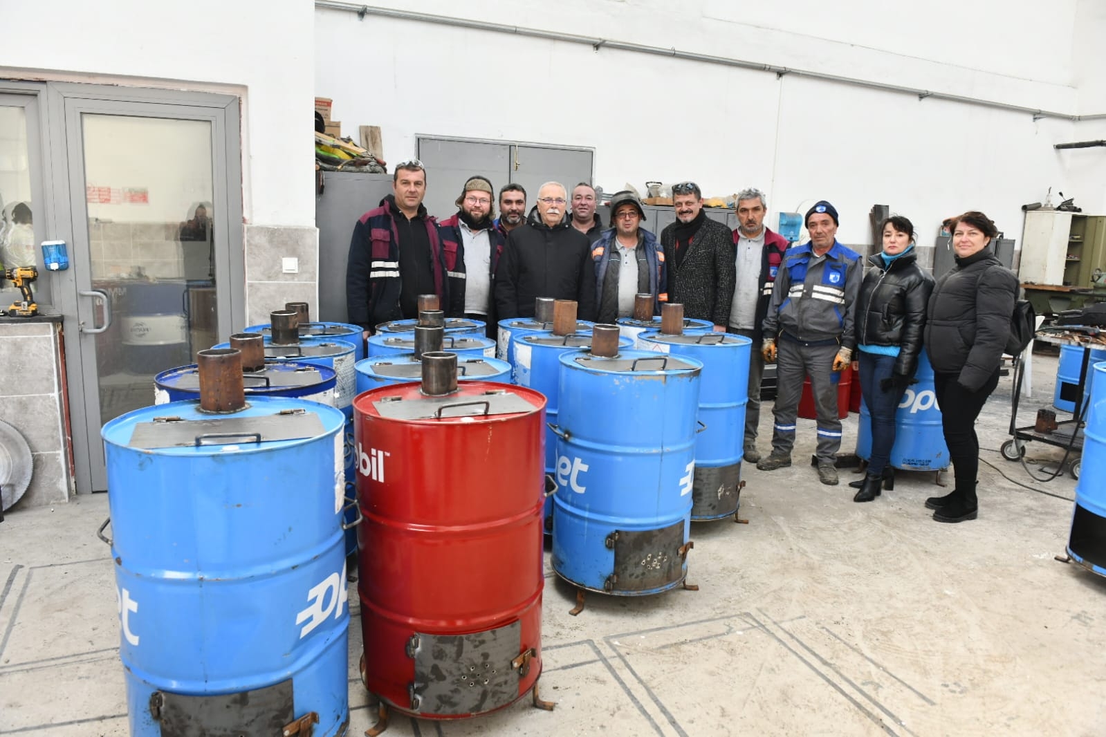 Başkan Gökhan soba imalatı çalışmasını inceledi