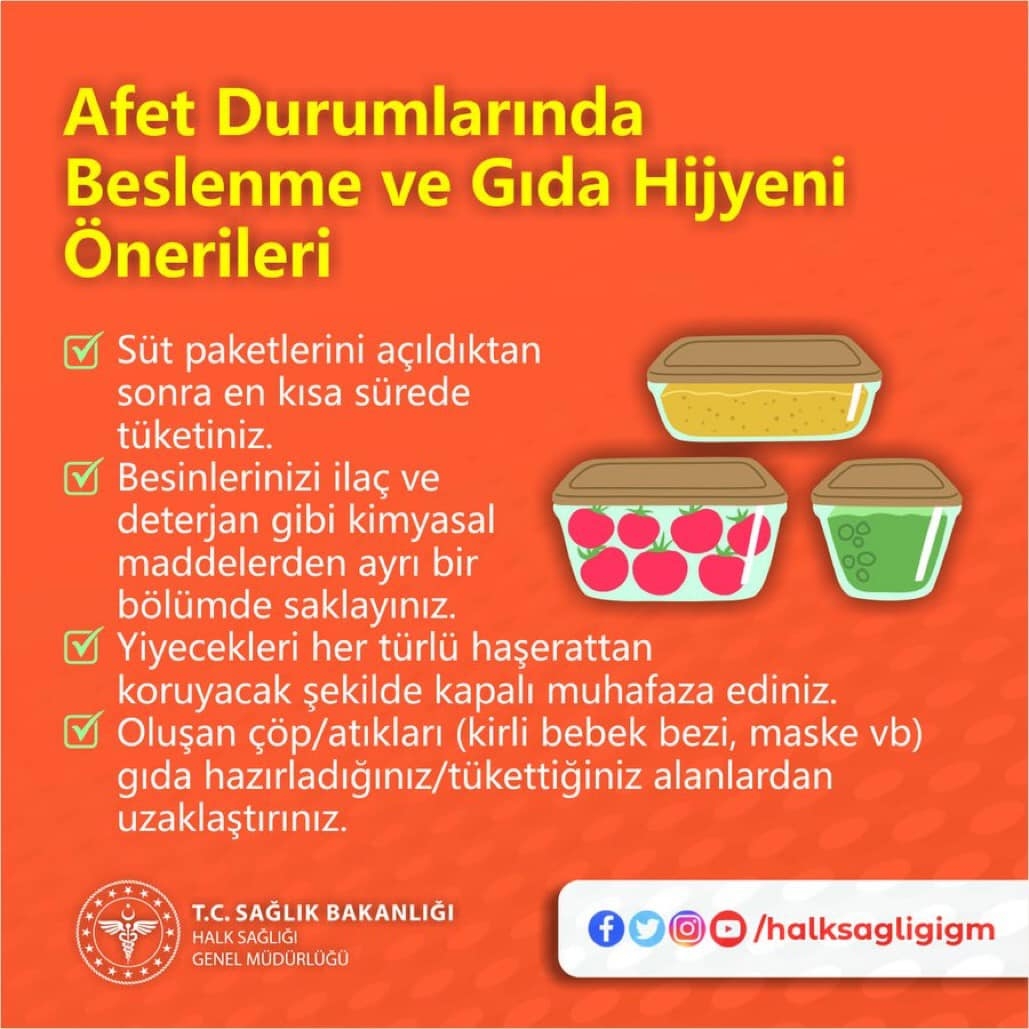 Afet durumlarında beslenme nasıl olmalıdır?