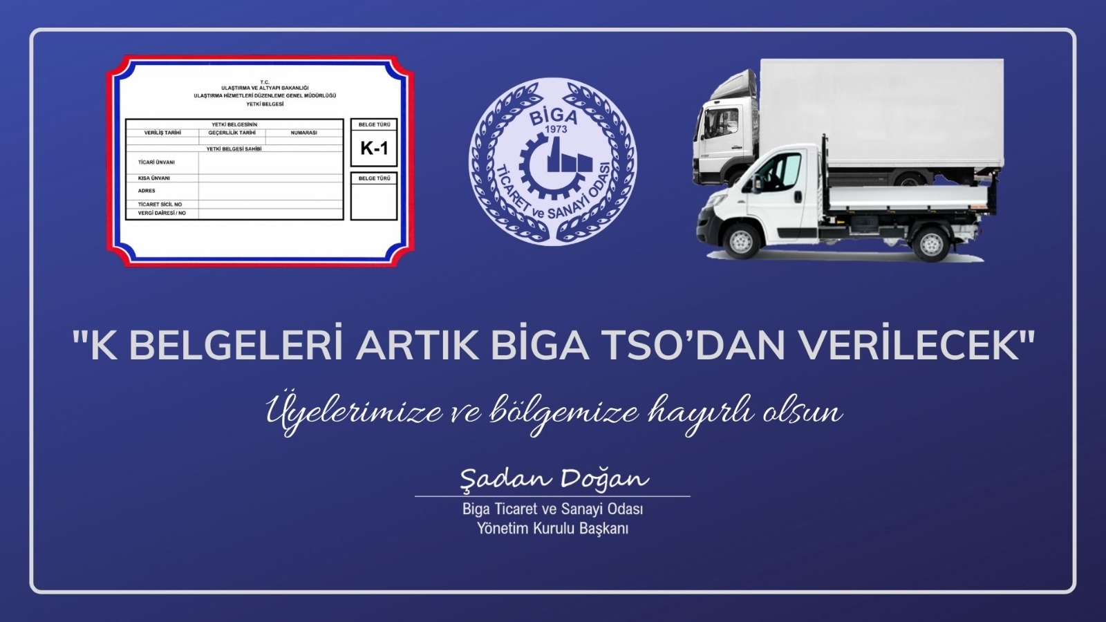 K Belgeleri artık Biga TSO’dan