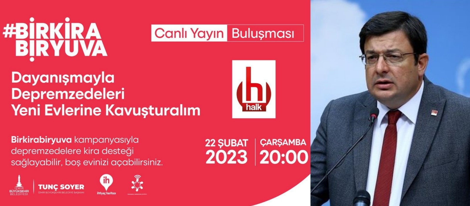 CHP'li Erkek “Bir Kira Bir Yuva” canlı yayınına katılacak