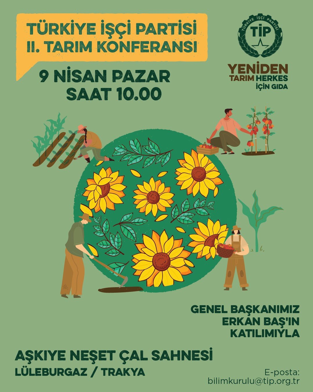 TİP II. Tarım Konferansı düzenliyor