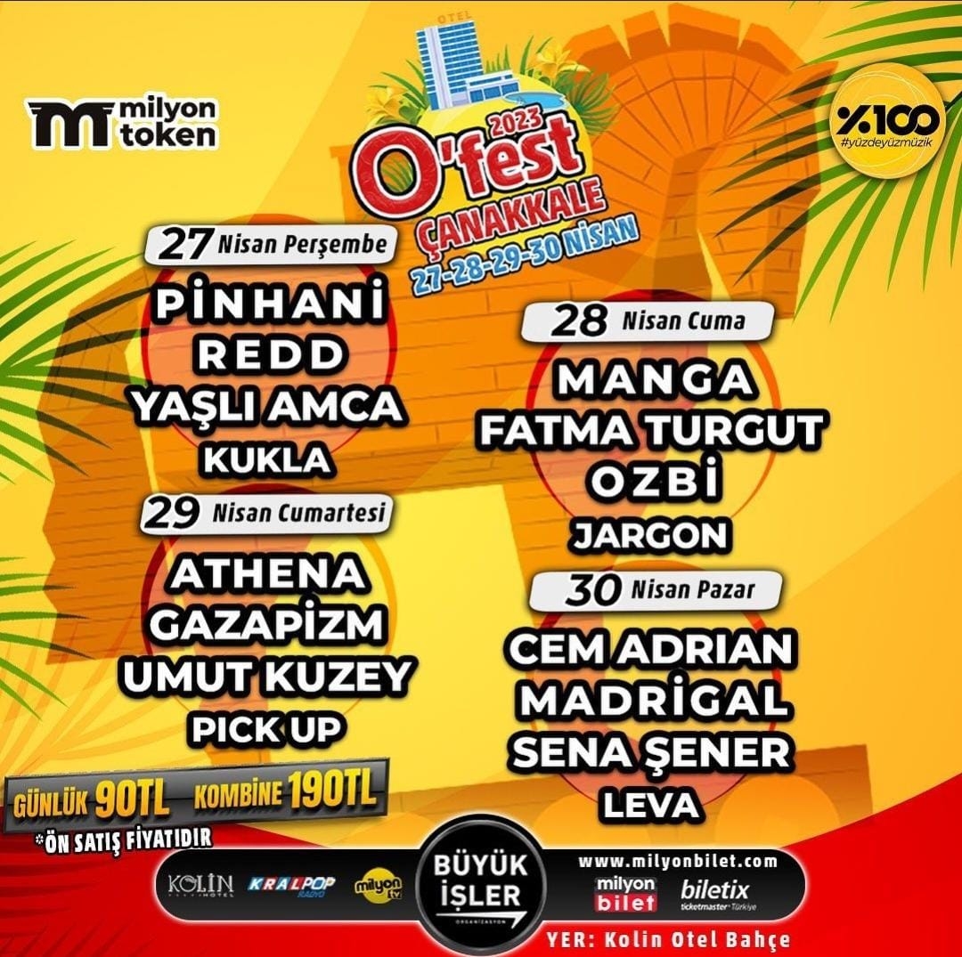 O’FEST ÇANAKKALE BAŞLIYOR