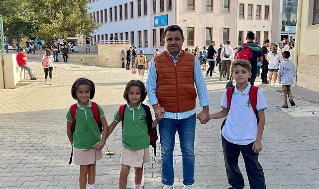 Çocuklarının ilk gün heyecanını paylaştı