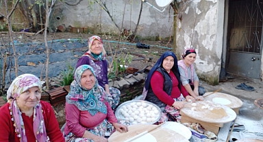 Çan'da börek hamuru geleneğini sürüyor