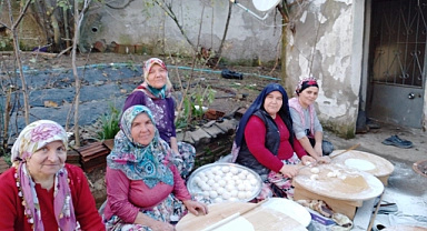 Çan'da börek hamuru geleneğini sürüyor