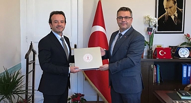 Çanakkale’de Müdür Gölcük’ten Müdür Esirgemez’e ziyaret