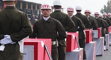 Şehitlerin naaşları memleketlerine uğurlandı