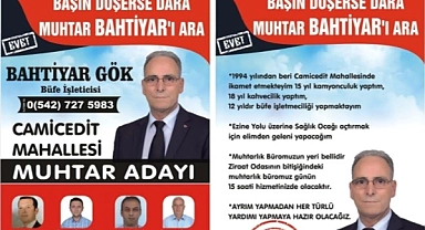 Başın düşerse dara muhtar Bahtiyar'ı ara