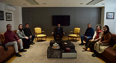 Başkan Gökhan konuklarını ağırladı