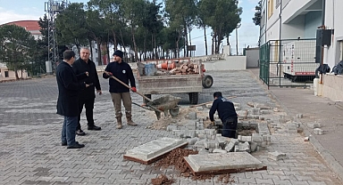 Başkan Oruçoğlu çalışmaları yerinde inceledi