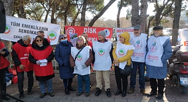 Çanakkale'de Emekli Sendikalarından basın açıklamasına çağrı (videolu)