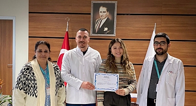 Dr. Betül Demir'e teşekkür belgesi
