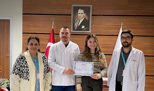 Dr. Betül Demir'e teşekkür belgesi