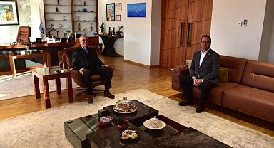 İYİ Parti Çanakkale Milletvekili Uz'dan Başkan Gökhan'a ziyaret