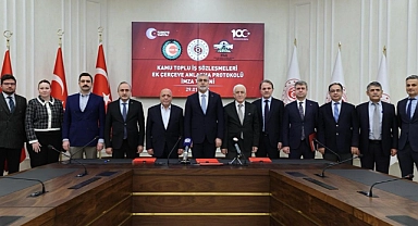 Kamu Toplu İş Sözleşmeleri Ek Çerçeve Anlaşma Protokolü İmzalandı