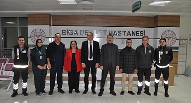 Kaymakam Dolu’dan hastane personellerine ziyaret