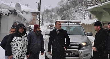 Kaymakam Dolu, karla mücadele çalışmalarını yerinde inceledi