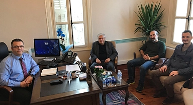 ÇOMÜ Turizm Fakültesi yönetiminden, Müdür Esirgemez'e ziyaret