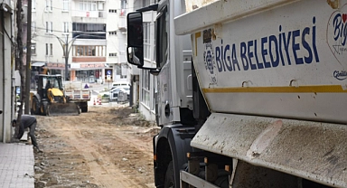 Biga Belediyesi Ekipleri Şehrin Dört Bir Yanında Çalışıyor