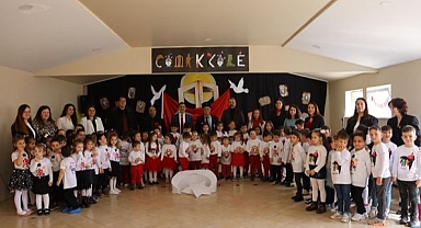 Başkan Mert Uygun, Bayramiç 18 mart anaokulu öğrencilerinin hazırladığı programa katıldı