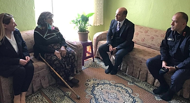 Çan Kaymakamlığı yetkililerinden Şehit Erdoğan Şen'in ailesine ziyaret