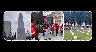 Genç Kızılay Çanakkale Şubesi'nden Hastane Bayırı Şehitliği'ne ziyaret