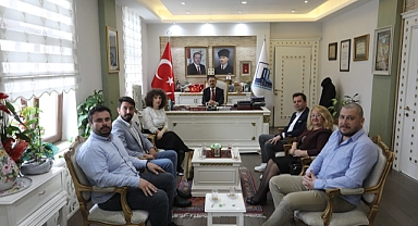 İnşaat Mühendisleri Odası Yeni Yönetimi Vali İlhami Aktaş'ı ziyaret etti