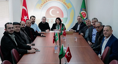 İskenderoğlu, Çanakkale Ziraat Odası Başkanı Ufuk Ünver'i ziyaret etti
