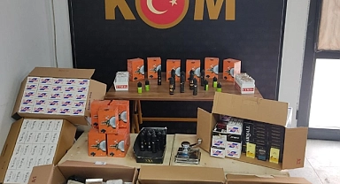 Kaçakçılık operasyonunda sigara ve ilgili malzemelere el konuldu
