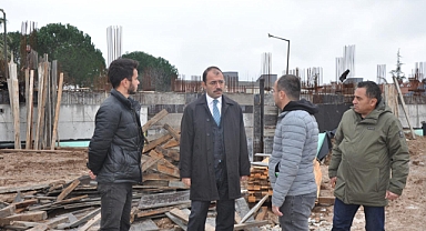 Kaymakam Dolu, yapımı devam eden inşaatları inceledi